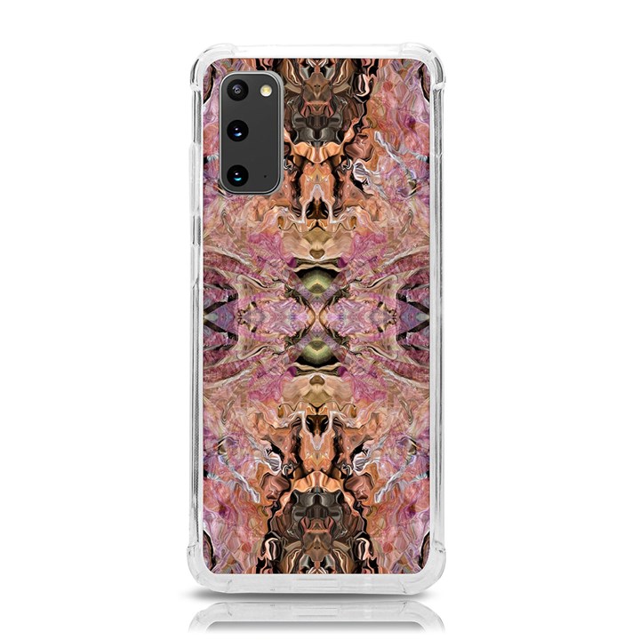 Pink on brown Samsung Galaxy S20 6.2 Inch TPU UV Case