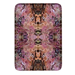 Pink On Brown Rectangular Glass Fridge Magnet (4 Pack) by kaleidomarblingart