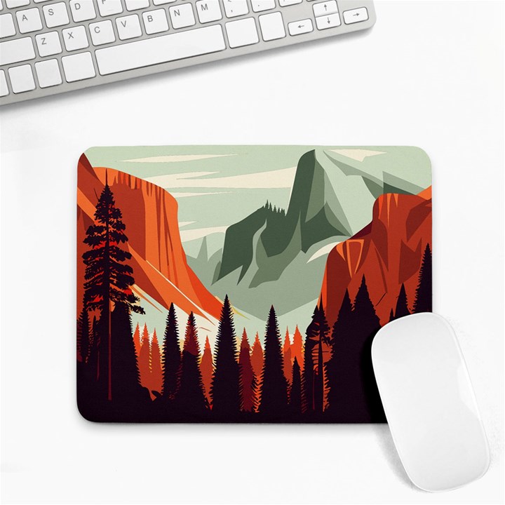 Mountain Travel Canyon Nature Tree Wood Small Mousepad