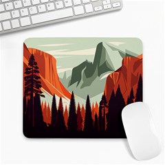 Mountain Travel Canyon Nature Tree Wood Large Mousepad by Maspions