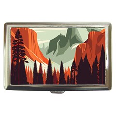 Mountain Travel Canyon Nature Tree Wood Cigarette Money Case