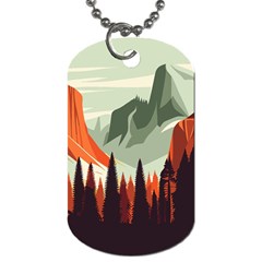 Mountain Travel Canyon Nature Tree Wood Dog Tag (two Sides) by Maspions