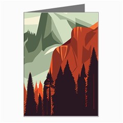 Mountain Travel Canyon Nature Tree Wood Greeting Card by Maspions