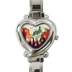 Mountain Travel Canyon Nature Tree Wood Heart Italian Charm Watch Front