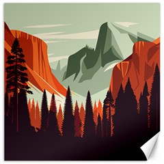 Mountain Travel Canyon Nature Tree Wood Canvas 20  X 20 