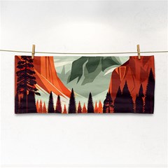 Mountain Travel Canyon Nature Tree Wood Hand Towel