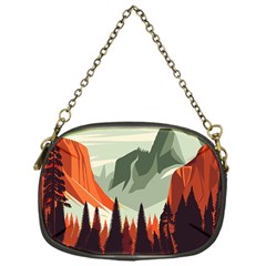 Mountain Travel Canyon Nature Tree Wood Chain Purse (one Side)