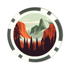 Mountain Travel Canyon Nature Tree Wood Poker Chip Card Guard (10 Pack) by Maspions