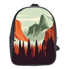 Mountain Travel Canyon Nature Tree Wood School Bag (large) by Maspions