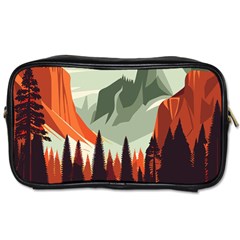 Mountain Travel Canyon Nature Tree Wood Toiletries Bag (one Side)