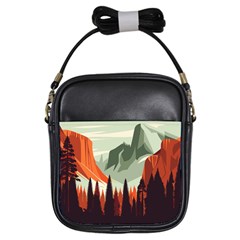 Mountain Travel Canyon Nature Tree Wood Girls Sling Bag