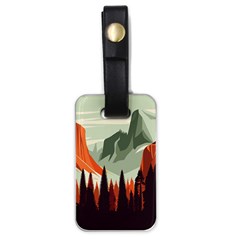 Mountain Travel Canyon Nature Tree Wood Luggage Tag (one Side)