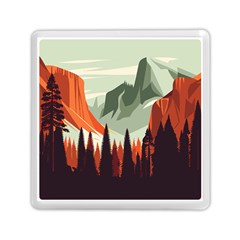 Mountain Travel Canyon Nature Tree Wood Memory Card Reader (square)