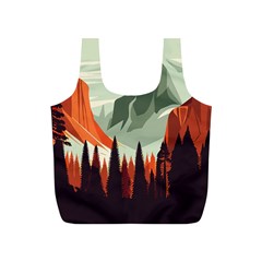 Mountain Travel Canyon Nature Tree Wood Full Print Recycle Bag (s)