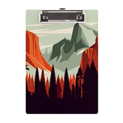 Mountain Travel Canyon Nature Tree Wood A5 Acrylic Clipboard by Maspions