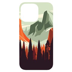 Mountain Travel Canyon Nature Tree Wood Iphone 14 Pro Max Black Uv Print Case