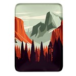 Mountain Travel Canyon Nature Tree Wood Rectangular Glass Fridge Magnet (4 pack) Front