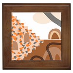 Bohemian Digital Minimalist Boho Style Geometric Abstract Art Framed Tile Front