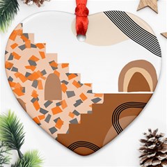 Bohemian Digital Minimalist Boho Style Geometric Abstract Art Ornament (heart)