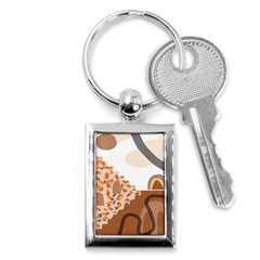 Bohemian Digital Minimalist Boho Style Geometric Abstract Art Key Chain (rectangle)