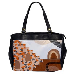 Bohemian Digital Minimalist Boho Style Geometric Abstract Art Oversize Office Handbag