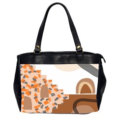 Bohemian Digital Minimalist Boho Style Geometric Abstract Art Oversize Office Handbag (2 Sides)