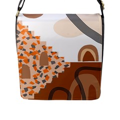 Bohemian Digital Minimalist Boho Style Geometric Abstract Art Flap Closure Messenger Bag (l)