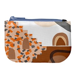 Bohemian Digital Minimalist Boho Style Geometric Abstract Art Large Coin Purse