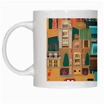 City Painting Town Urban Artwork White Mug Left