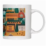 City Painting Town Urban Artwork White Mug Right