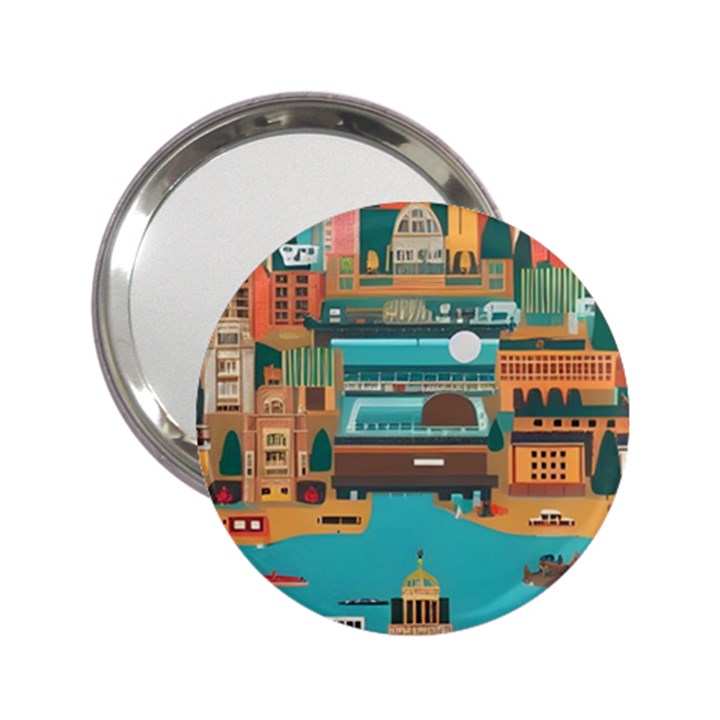 City Painting Town Urban Artwork 2.25  Handbag Mirrors