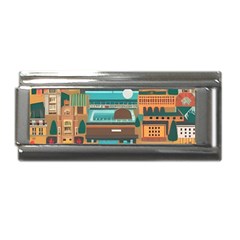 City Painting Town Urban Artwork Superlink Italian Charm (9mm) by Maspions