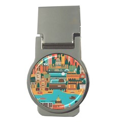 City Painting Town Urban Artwork Money Clips (round)  by Maspions