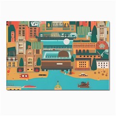 City Painting Town Urban Artwork Postcards 5  X 7  (pkg Of 10) by Maspions