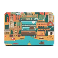 City Painting Town Urban Artwork Small Doormat