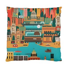 City Painting Town Urban Artwork Standard Cushion Case (two Sides)