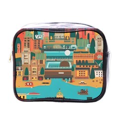 City Painting Town Urban Artwork Mini Toiletries Bag (one Side) by Maspions