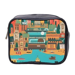 City Painting Town Urban Artwork Mini Toiletries Bag (two Sides)