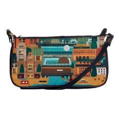 City Painting Town Urban Artwork Shoulder Clutch Bag