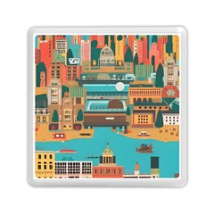 City Painting Town Urban Artwork Memory Card Reader (square)