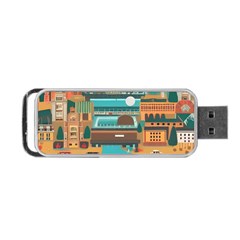 City Painting Town Urban Artwork Portable Usb Flash (two Sides)