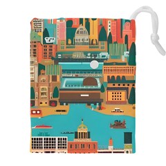 City Painting Town Urban Artwork Drawstring Pouch (4xl)