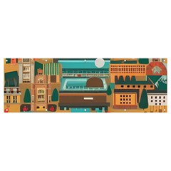 City Painting Town Urban Artwork Banner And Sign 12  X 4  by Maspions