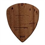 City Painting Town Urban Artwork Square Wood Guitar Pick Holder Case And Picks Set Pick