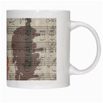 Music Notes Score Song Melody Classic Classical Vintage Violin Viola Cello Bass White Mug Right