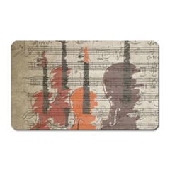 Music Notes Score Song Melody Classic Classical Vintage Violin Viola Cello Bass Magnet (rectangular) by Maspions