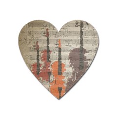 Music Notes Score Song Melody Classic Classical Vintage Violin Viola Cello Bass Heart Magnet by Maspions