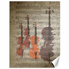 Music Notes Score Song Melody Classic Classical Vintage Violin Viola Cello Bass Canvas 36  X 48  by Maspions