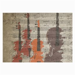 Music Notes Score Song Melody Classic Classical Vintage Violin Viola Cello Bass Large Glasses Cloth