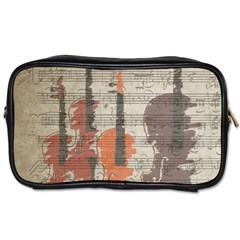 Music Notes Score Song Melody Classic Classical Vintage Violin Viola Cello Bass Toiletries Bag (two Sides) by Maspions